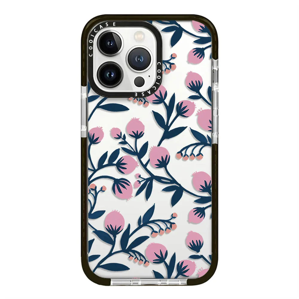 Full Screen Green Red Flowers Phone Case For iPhone 11 12 13 14 15 16 Pro MAX X XS XR Max 7 8 Plus MINI Back Y2K Anti Fall Cover
