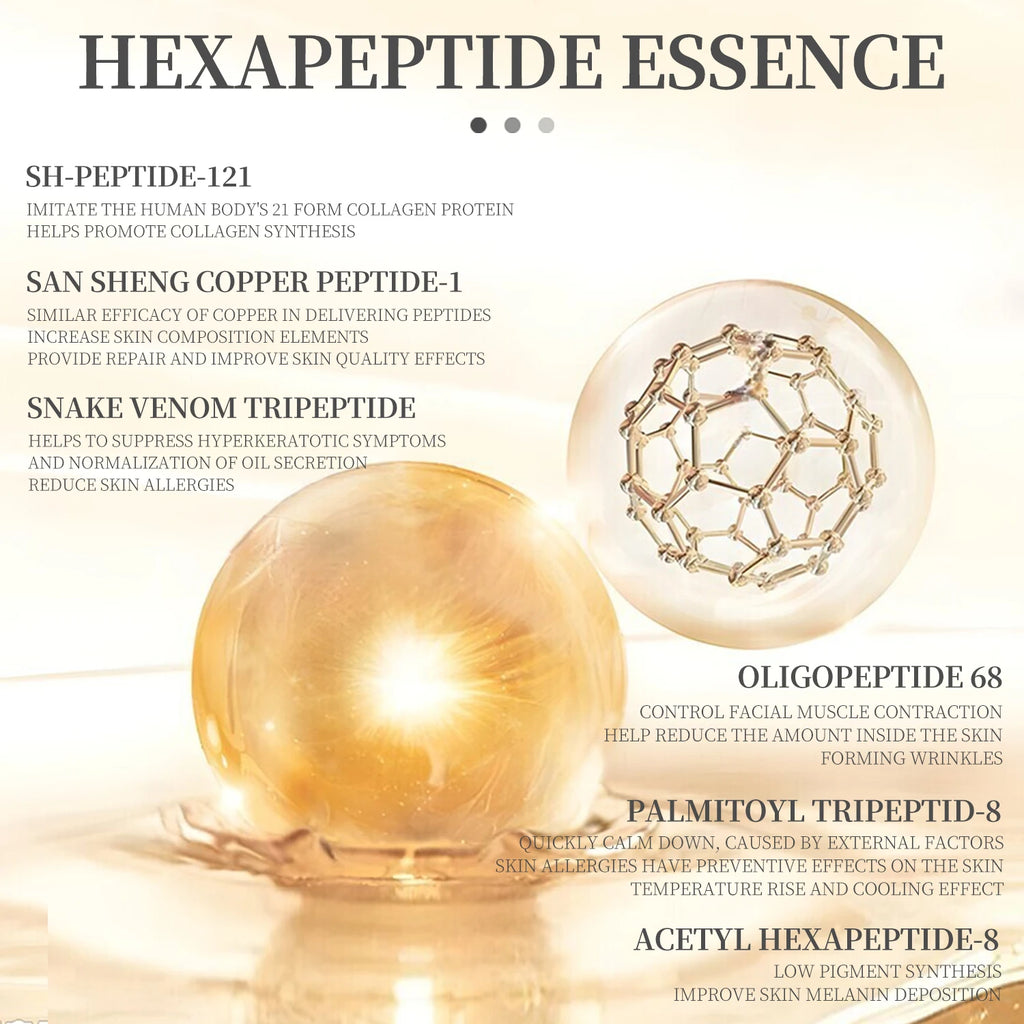 6 Peptide Skin Collagen Serum, Face Niacinamide and Hyaluronic Acid Moisturizing Face Serum for All Skin Types, Skincare