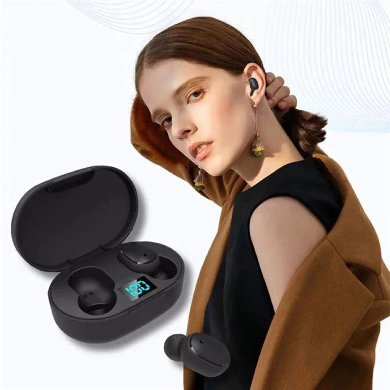 E6S TWS Earbuds - Bluetooth 5.0 w/LED Display & ENC Call Noise Cancelling, Wireless Stereo Headset for iPhone/Android